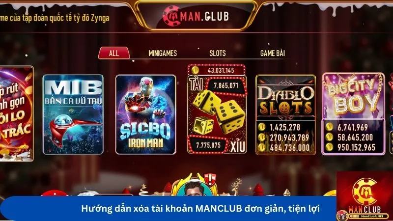 Hướng dẫn xóa tài khoản MANCLUB đơn giản, tiện lợi