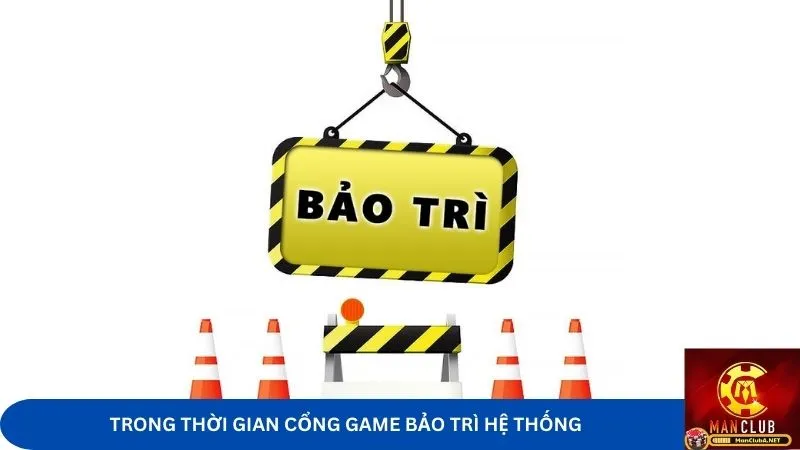 Trong thời gian cổng game bảo trì bạn có thể không truy cập được vào tài khoản